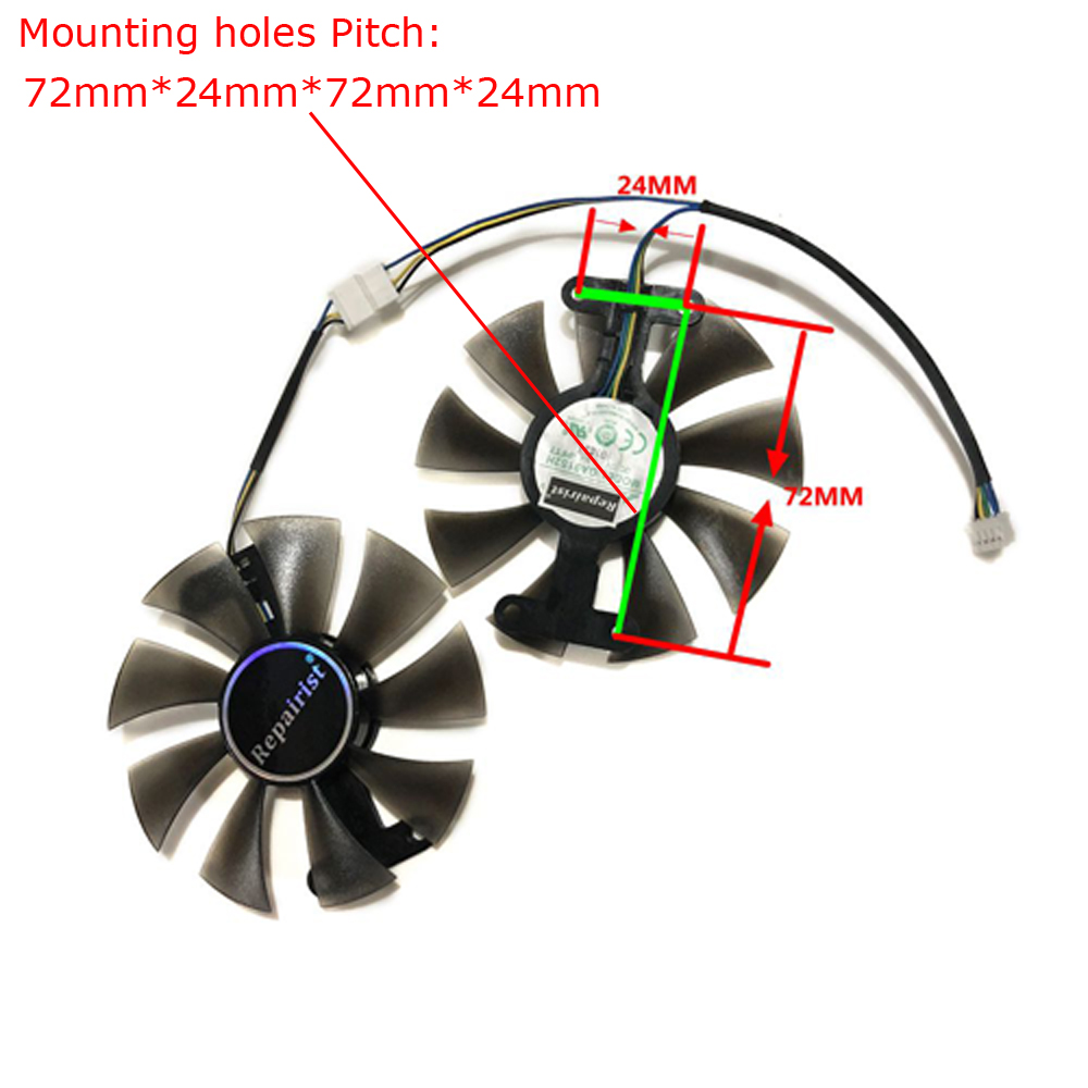 2Pcs/Set,Video Card Fan,85MM D - đánh giá và giá Rx 580 8Gb 2048Sp Gpu