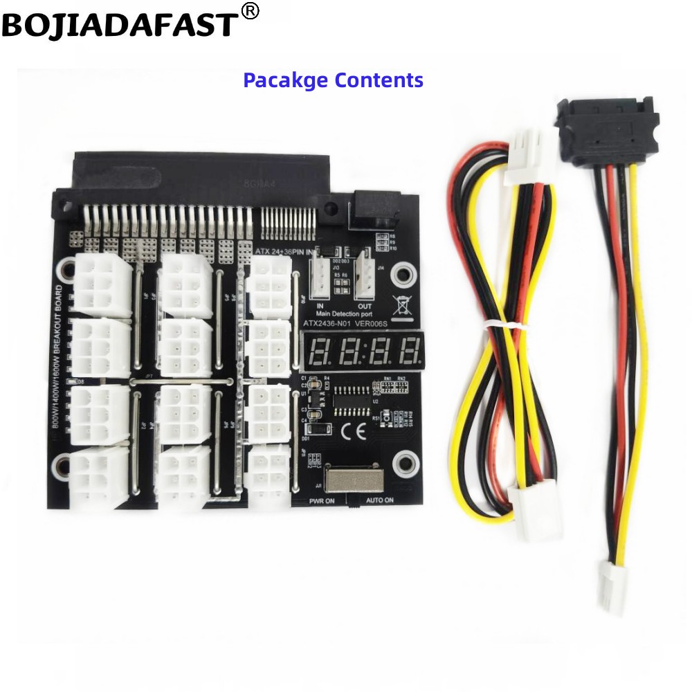 12 Ports PCIE 6Pin Connector S - đánh giá và giá 2400W Server Psu Breakout Board