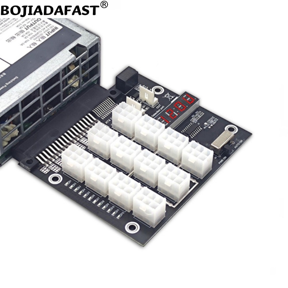 12 Ports PCIE 6Pin Connector S - đánh giá và giá 2400W Server Psu Breakout Board